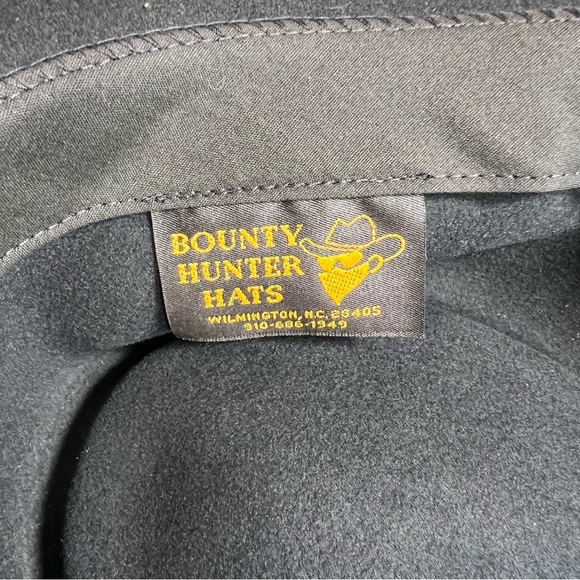 Bounty Hunter hats, Wilmington, North Carolina, black felt hat small - Picture 7 of 11